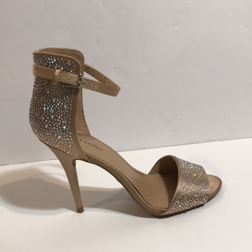 Tan Sequence Heels By Zigisoho Nwot - image 1